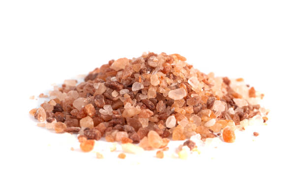 istock Pink Himalayan Sea Salt on a White Background 1335076984