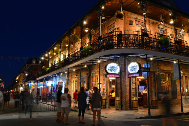 Night Life in the French Quarter stock photo