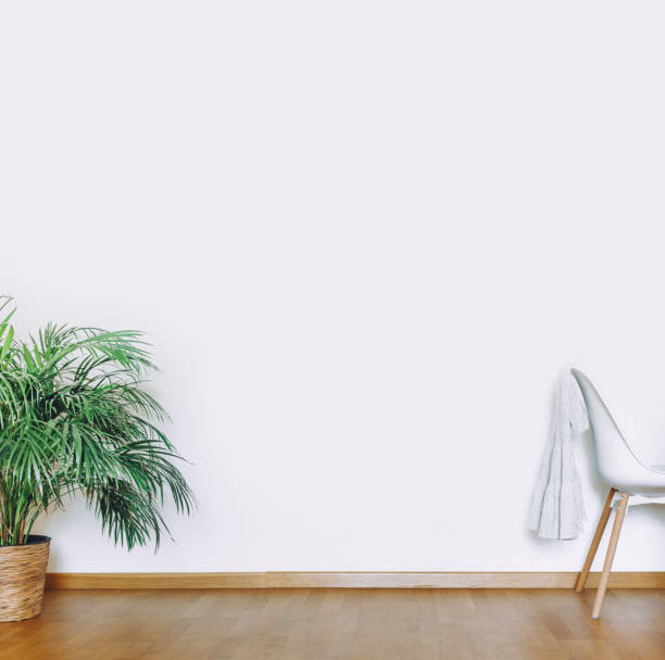 istock Interior in airy light scandinavian style mockup 1335078228