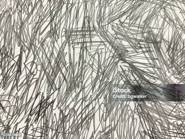 Pencil Doodle Chaos Stock Photo - Download Image Now - Scribble, Anger, Textured