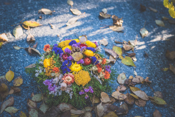 istock funeral concept, All Saints Day in cemetery 1335081297