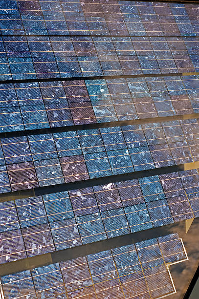 Polycrystalline Solar Photovoltaic Cells stock photo