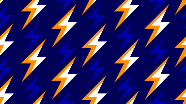 ilustrações de stock, clip art, desenhos animados e ícones de simple bright seamless illustration - lightning. - electricity power line power power supply
