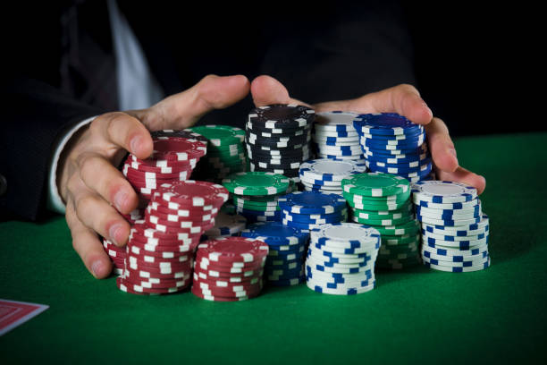 istock Man betting on the casino 1335083629