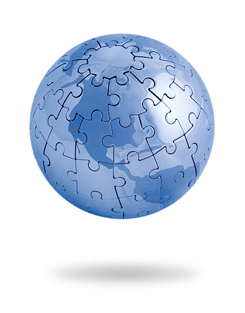 Globe Puzzle stock photo