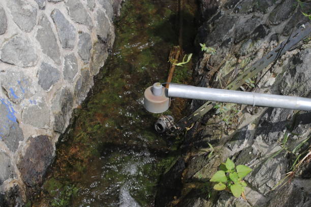istock Water Debit Sensor in the irrigation canal 1335089203