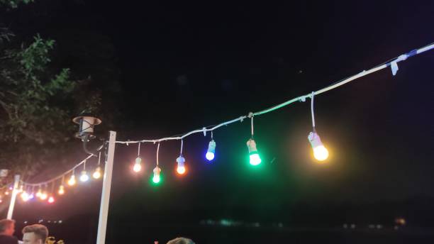 istock Colorful lamps background in the night scene 1335096742