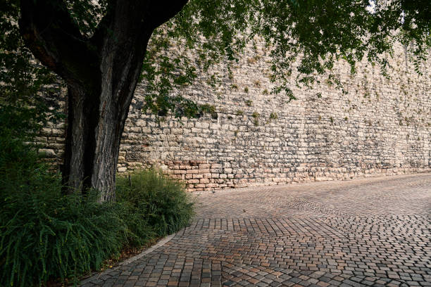 Images from Northern Italy. Part of the old surrounding city wall in Trento in Alto Adige