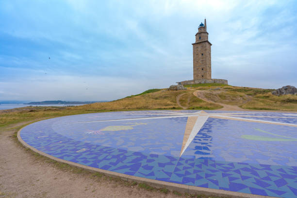 Towe of Hercules (La Coruna, Spain). Hercules Tower, roman lighthouse located in La Coruna, Spain. galicia stock pictures, royalty-free photos & images