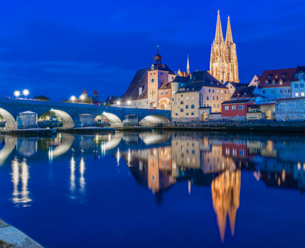 istock Regensburg in the blue hour 1335118900
