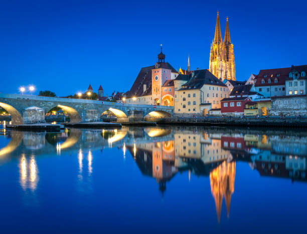 istock Regensburg in the blue hour 1335118905