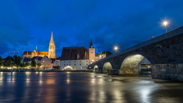 istock Regensburg in the blue hour 1335118916