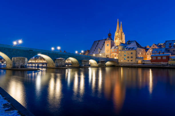 istock Regensburg in the blue hour 1335118918
