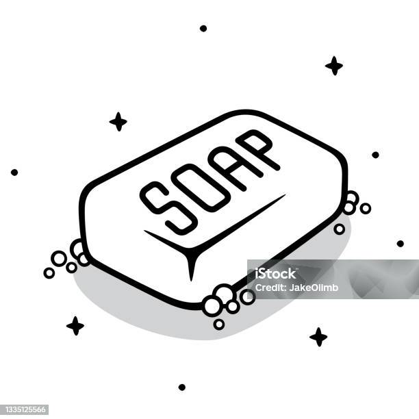 Soap Bar Doodle 5 Stock Illustration - Download Image Now - Bar Of Soap,  Black And White, Illustration - iStock