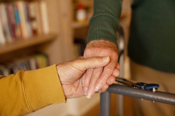 istock Senior men holding hands with senior women 1335130989
