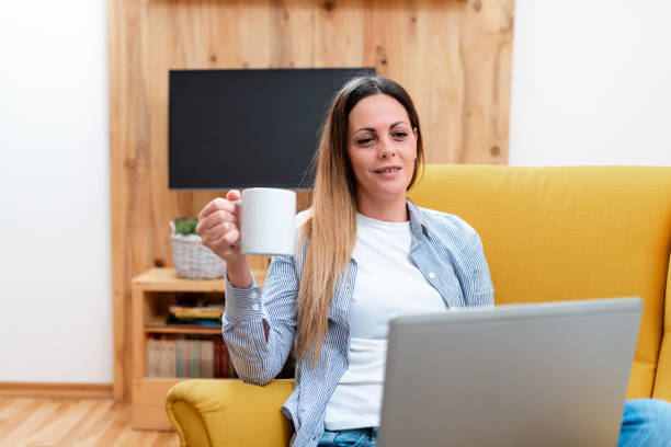 istock Abstract Giving Business Advice Online, Spreading Internet Presence, Virtual Class Meeting, Remote Office Work, Computer Presentation, Casual Cyber Conversation 1335131718