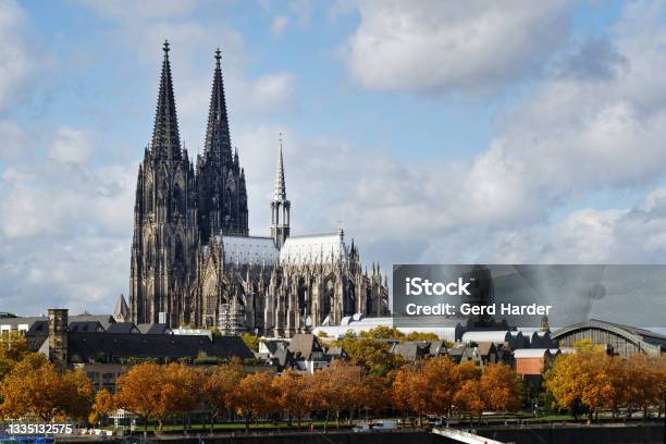 City View Of Cologne In Autumn Stock Photo - Download Image Now - Cologne Cathedral, Tower, Architecture