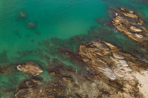 istock High angle view Tropical sea with wave crashing on seashore and high mountain located in Phuket Thailand aerial view drone top down Amazing nature view landscape Beautiful sea surface. 1335149711