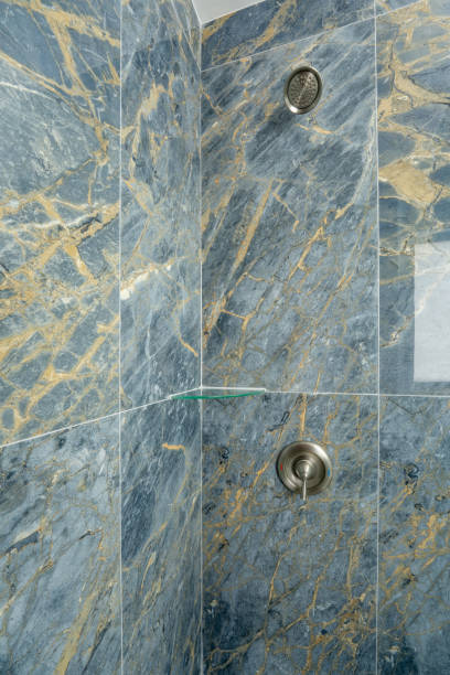 istock Luxurious modern shower tiled walls 1335157904