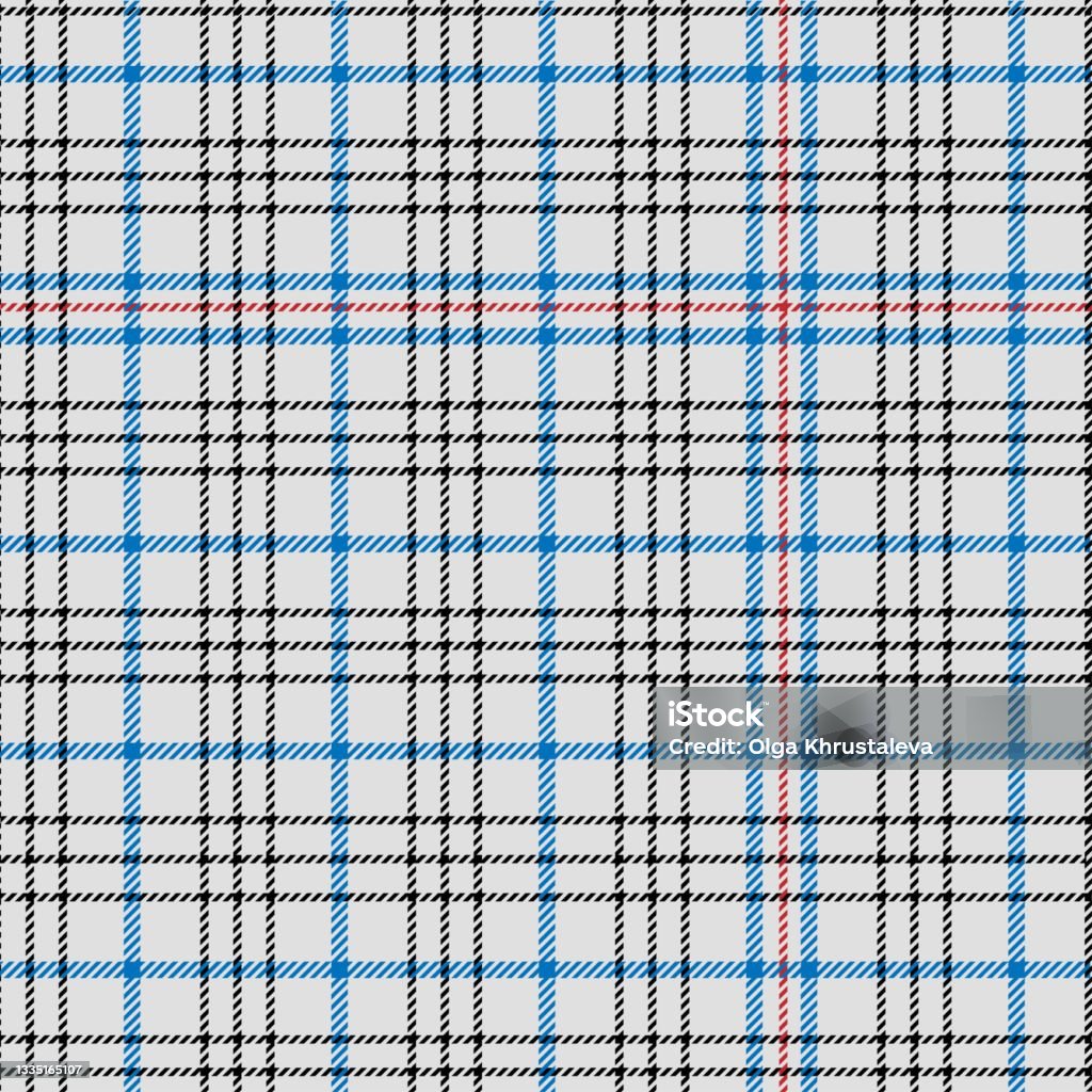 Pied Color Pattern Pieddepoule Seamless Pattern In Black White And Blue Seamless Tartan ...