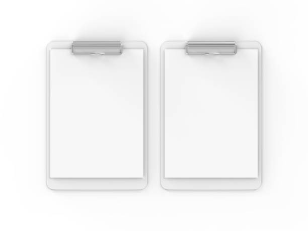 istock Clipboard with A4 paper mockup on isolated white background, 3d illustration 1335167770