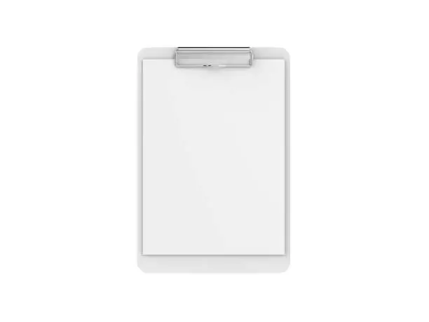 Photo of Clipboard with A4 paper mockup on isolated white background, 3d illustration