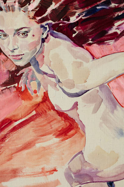 istock Pastel painting, female portrait, handmade 1335170901
