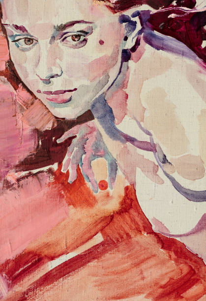 istock Pastel painting, female portrait, handmade 1335170937
