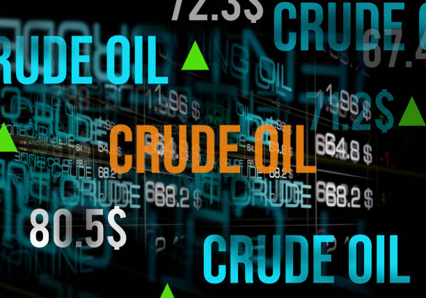 istock Abstract commodity illustration for for Crude Oil price on a computer screen. 1335172093