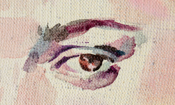 istock watercolor painting, female portrait, handmade 1335174412