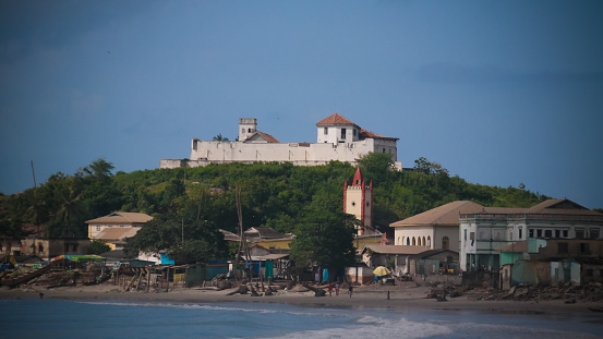 Exterior view to Elmina castle and Coenraadsburg fortress in Ghana