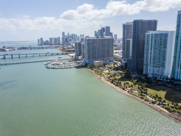 istock Drone view on the Miami Skyline 1335181115