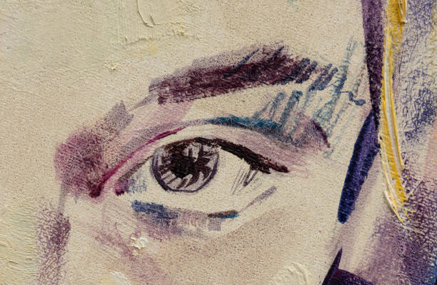istock watercolor painting, female portrait, handmade 1335184019
