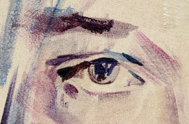istock watercolor painting, female portrait, handmade 1335184026