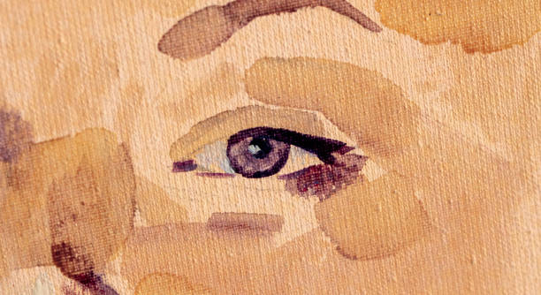 istock watercolor painting, female portrait, handmade 1335184646
