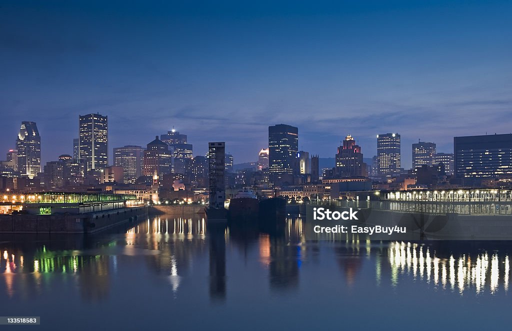 Montreal, Canada Montreal city with old port on a hot and hazy summer evening (Quebec, Canada). More Montreal in lightbox... Vieux-Montréal Stock Photo