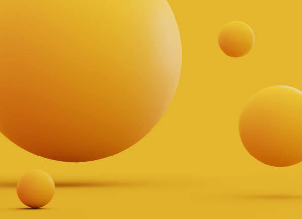 istock 3d rendering Spheres Abstract background glossy Yellow bubbles yellow background 1335193297