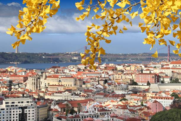 Lisbon cityscape stock photo