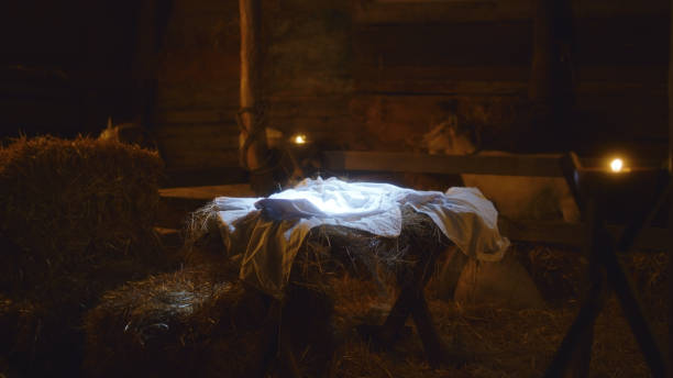 istock Manger for son of God in stable 1335197556