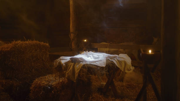 istock Manger for son of God in stable 1335197890