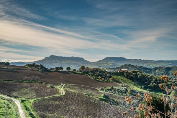 Typical rural landscape of Sicily
