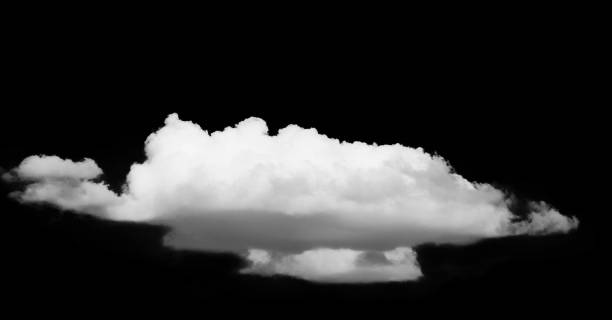 istock white fluffy clouds isolated on a black background, clipart 1335201520