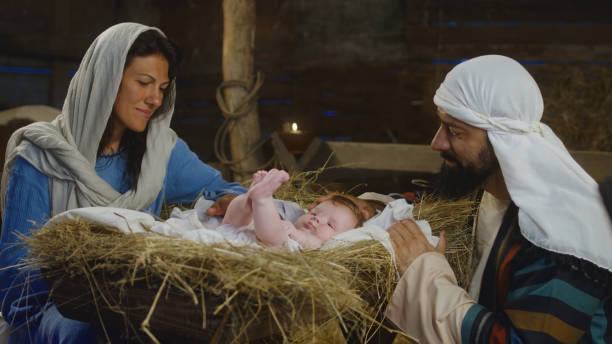 istock Mary and Joseph admiring son of God 1335202049
