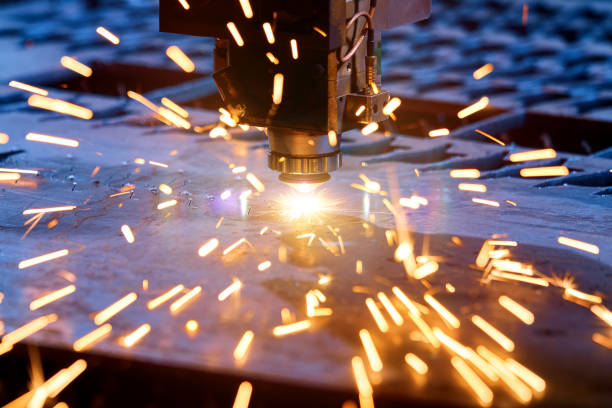 istock The laser cuts metal. CNC machine 1335203637