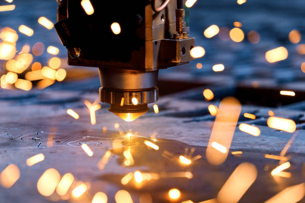 istock The laser cuts metal. CNC machine 1335203657