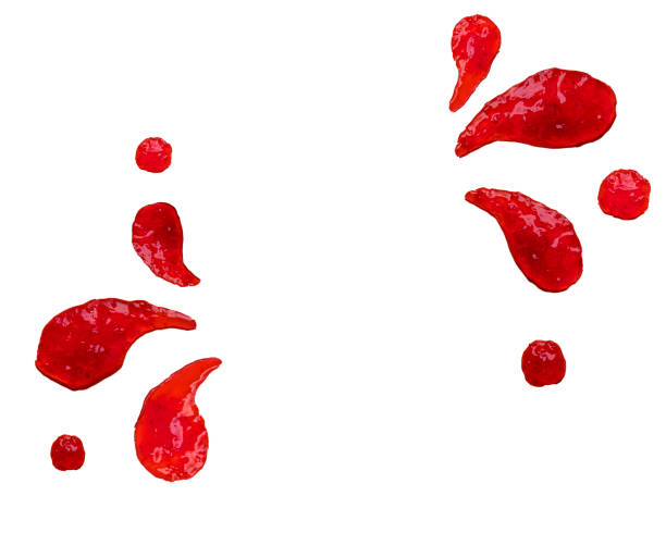 Red Jam Splat On White a Red jam splatter on white marmalade stock pictures, royalty-free photos & images