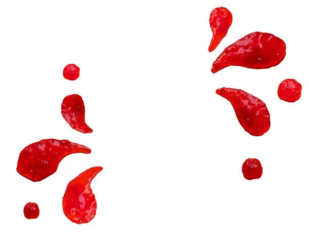 Photo of Red Jam Splat On White