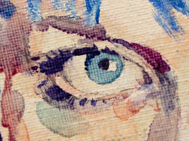 istock watercolor painting, female portrait, handmade 1335203941