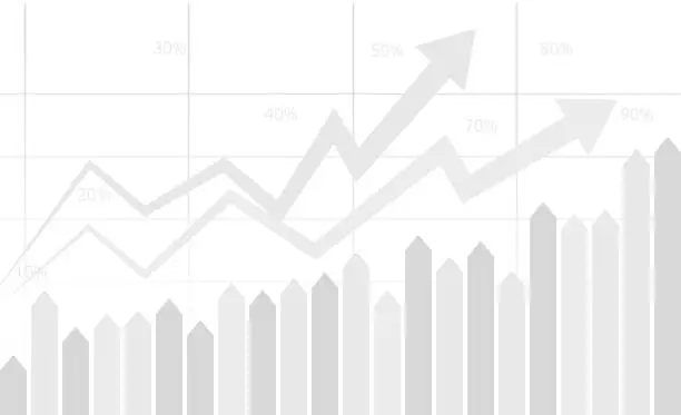 Vector illustration of Abstract financial chart. Banking background, profit diagram. Commercial investments vector banner