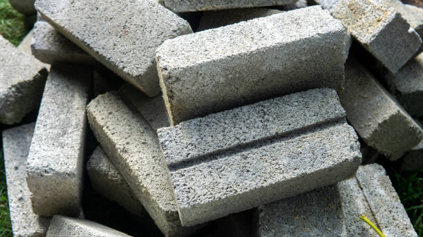 istock Pile of bricks on the ground used for house renovation. 1335207251